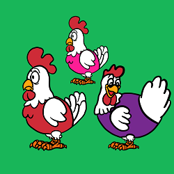 Pic for blog-27: chickens with jerseys by LMG