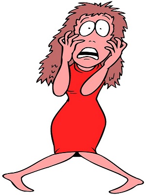 Pic for blog-52: scared lady (clipart)